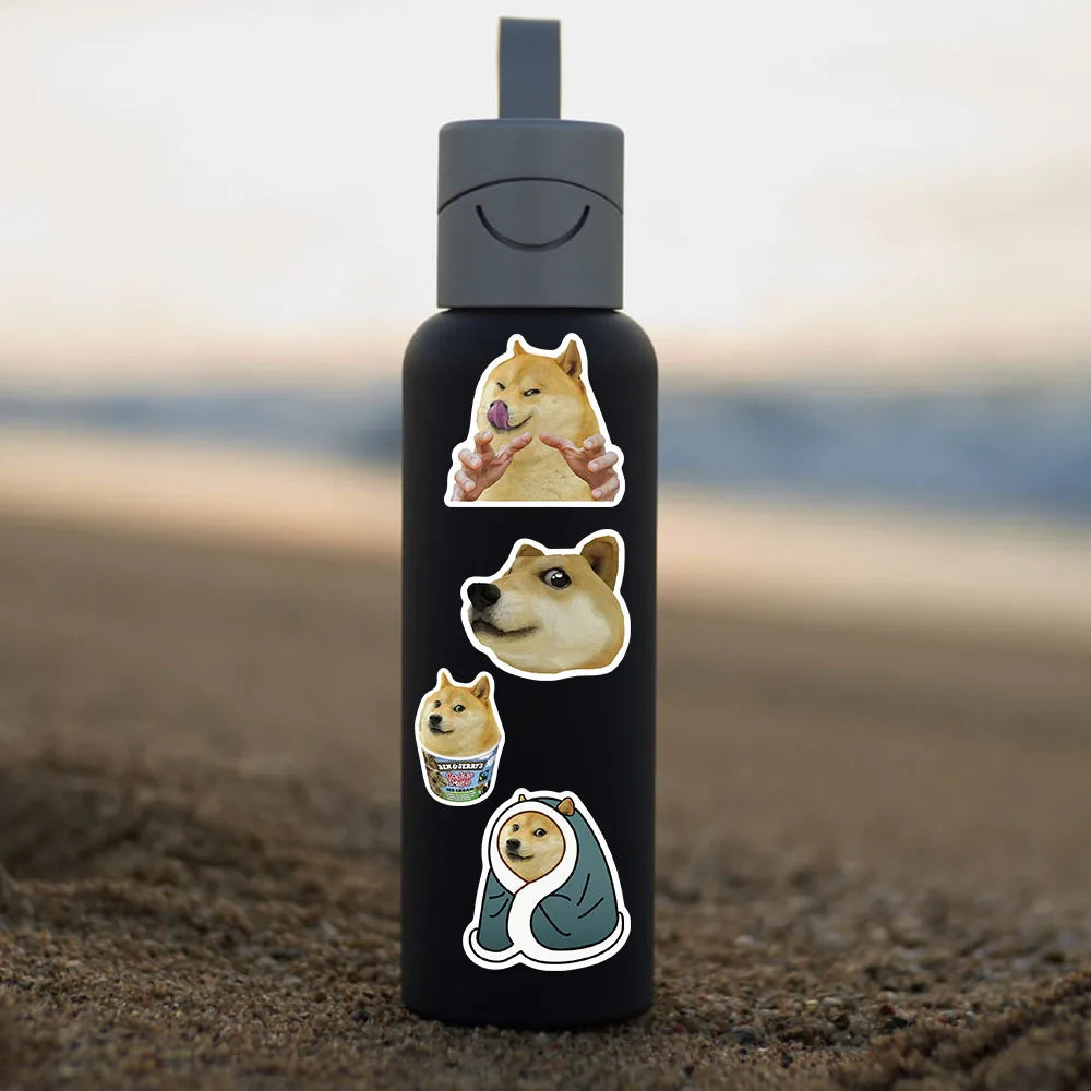 50PCS Creative European and American Emojis, Worry Dog Fun Dog Series